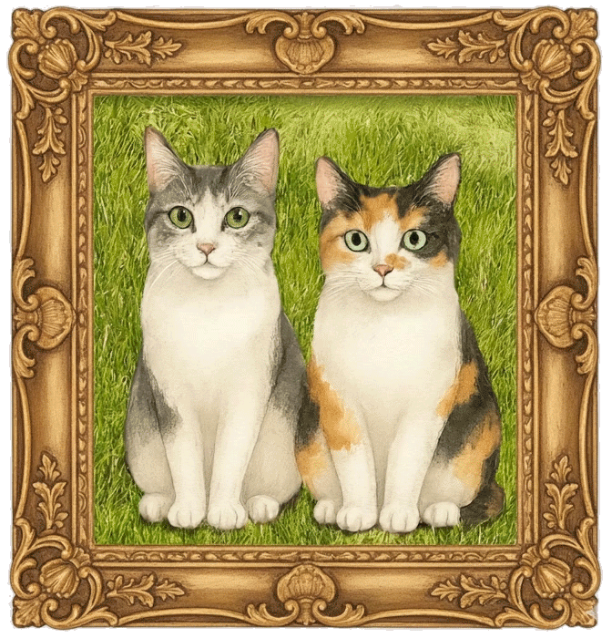 A picture of our beloved cats