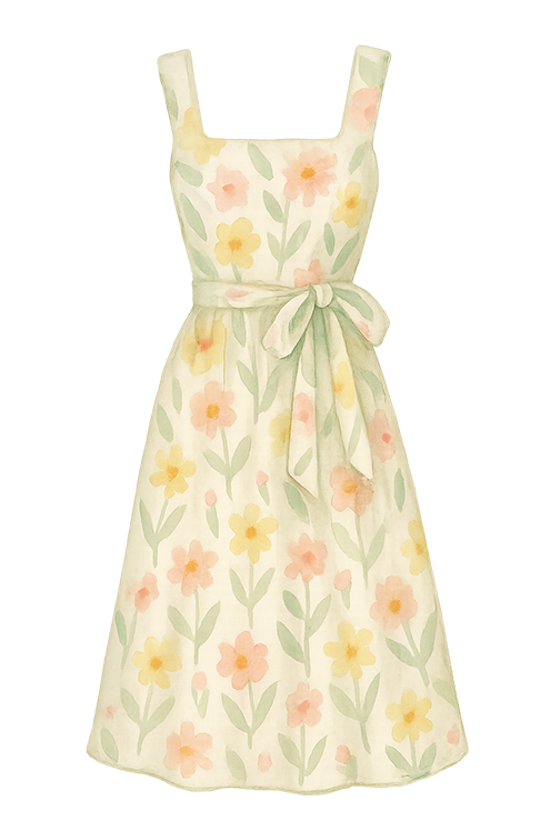 Example dress not to wear — light floral sundress